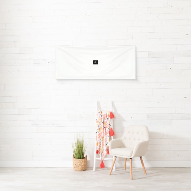 SIMPLE MINIMAL MODERN MONOGRAM ELEGANT STYLE CHIC  BANNER (Insitu)