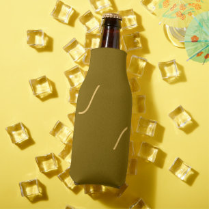 SIMPLE MINIMAL MODERN MONOGRAM ELEGANT STYLE CHIC BOTTLE COOLER