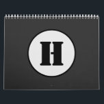 SIMPLE MINIMAL MODERN MONOGRAM ELEGANT STYLE CHIC  CALENDAR<br><div class="desc">DESIGN</div>