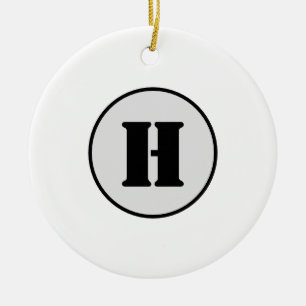 SIMPLE MINIMAL MODERN MONOGRAM ELEGANT STYLE CHIC CERAMIC TREE DECORATION