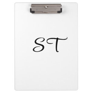 SIMPLE MINIMAL MODERN MONOGRAM ELEGANT STYLE CHIC CLIPBOARD