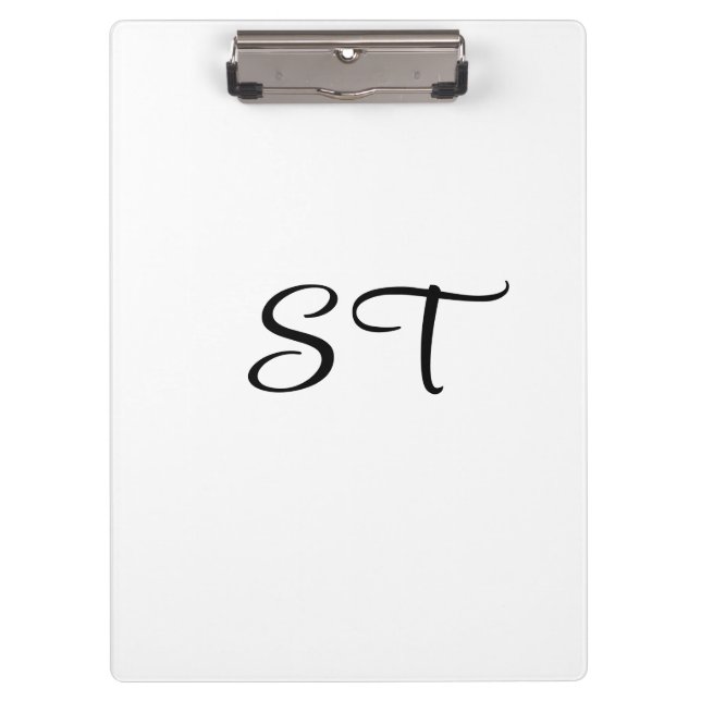 SIMPLE MINIMAL MODERN MONOGRAM ELEGANT STYLE CHIC  CLIPBOARD (Front)