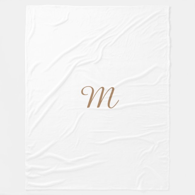 SIMPLE MINIMAL MODERN MONOGRAM ELEGANT STYLE CHIC  FLEECE BLANKET (Front)