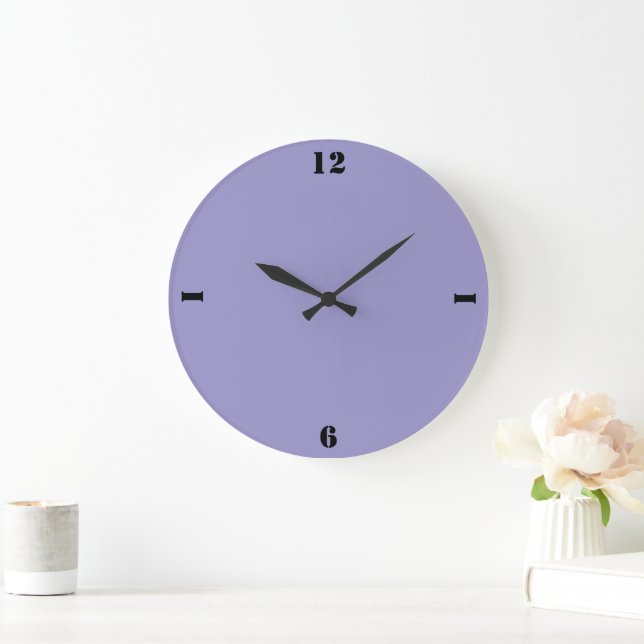 SIMPLE MINIMAL MODERN MONOGRAM ELEGANT STYLE CHIC LARGE CLOCK (Home)