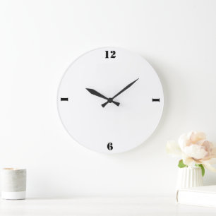 SIMPLE MINIMAL MODERN MONOGRAM ELEGANT STYLE CHIC LARGE CLOCK