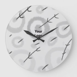 SIMPLE MINIMAL MODERN MONOGRAM ELEGANT STYLE CHIC LARGE CLOCK