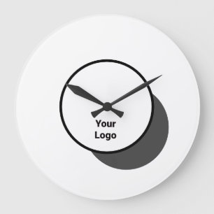 SIMPLE MINIMAL MODERN MONOGRAM ELEGANT STYLE CHIC LARGE CLOCK