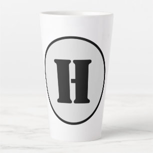 SIMPLE MINIMAL MODERN MONOGRAM ELEGANT STYLE CHIC LATTE MUG