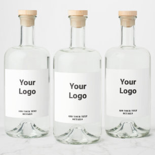 SIMPLE MINIMAL MODERN MONOGRAM ELEGANT STYLE CHIC LIQUOR BOTTLE LABEL