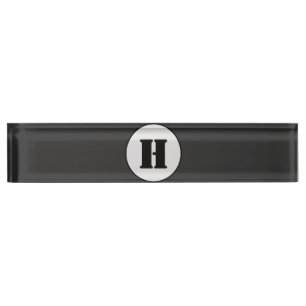 SIMPLE MINIMAL MODERN MONOGRAM ELEGANT STYLE CHIC NAMEPLATE