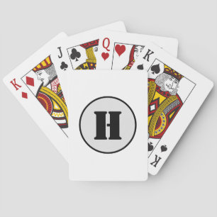 SIMPLE MINIMAL MODERN MONOGRAM ELEGANT STYLE CHIC PLAYING CARDS