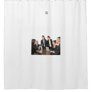 SIMPLE MINIMAL MODERN MONOGRAM ELEGANT STYLE CHIC SHOWER CURTAIN