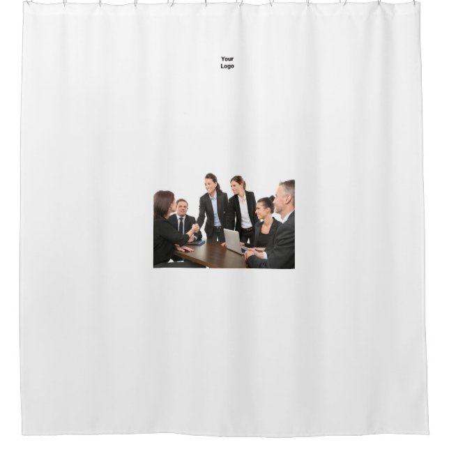 SIMPLE MINIMAL MODERN MONOGRAM ELEGANT STYLE CHIC  SHOWER CURTAIN (Front)