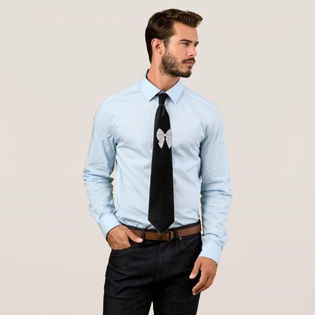 SIMPLE MINIMAL MODERN MONOGRAM ELEGANT STYLE CHIC  TIE (In Situ)