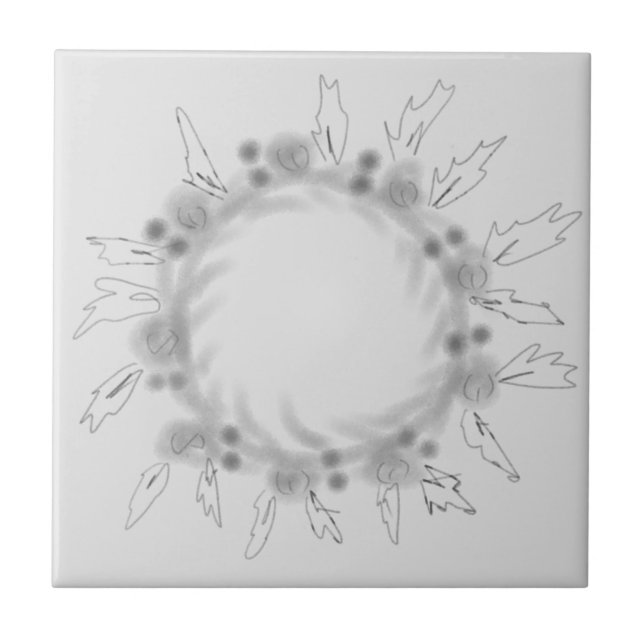 SIMPLE MINIMAL MODERN MONOGRAM ELEGANT STYLE CHIC  TILE (Front)