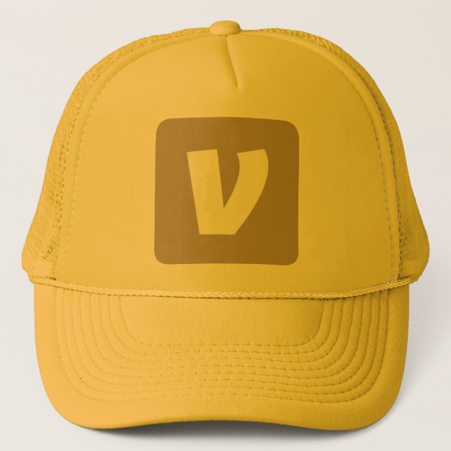 SIMPLE MINIMAL MODERN MONOGRAM ELEGANT STYLE CHIC  TRUCKER HAT (Front)