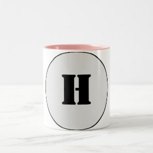 SIMPLE MINIMAL MODERN MONOGRAM ELEGANT STYLE CHIC Two-Tone COFFEE MUG
