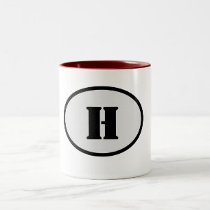 SIMPLE MINIMAL MODERN MONOGRAM ELEGANT STYLE CHIC  Two-Tone COFFEE MUG