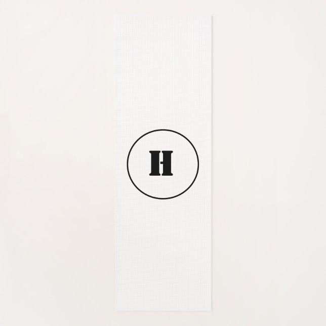 SIMPLE MINIMAL MODERN MONOGRAM ELEGANT STYLE CHIC  YOGA MAT (Front)
