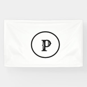 SIMPLE MINIMAL MODERN MONOGRAM ELEGANT STYLE  TOTE BANNER