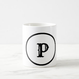 SIMPLE MINIMAL MODERN MONOGRAM ELEGANT STYLE TOTE COFFEE MUG