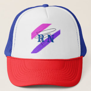 SIMPLE MINIMAL MODERN MONOGRAM ELEGANT STYLE TOTE TRUCKER HAT