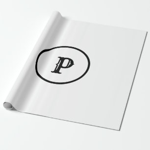 SIMPLE MINIMAL MODERN MONOGRAM ELEGANT STYLE  TOTE WRAPPING PAPER