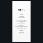 Simple Minimal Modern Monogram Wedding Menu Card<br><div class="desc">This minimalist wedding menu card features a simple and clean type with modern wedding monogram on the backside. You can customise all the text,  font and,  background colour.</div>
