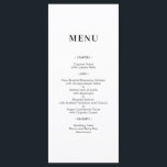 Simple Minimal Modern Monogram Wedding Menu Card<br><div class="desc">This minimalist wedding menu card features a simple and clean type with modern wedding monogram on the backside. You can customise all the text,  font and,  background colour.</div>
