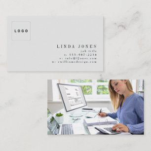 Simple Minimal Modern Professional Logo Photo Business Card
