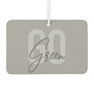 Simple, minimal, modern, urban design Go Green Car Air Freshener