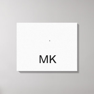 Simple minimal monogram add text travel plane phot canvas print