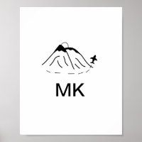 Simple minimal monogram add text travel plane phot