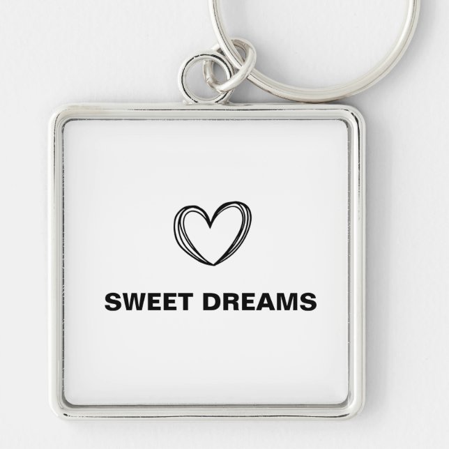  simple minimal monogram custome name key ring (Front)