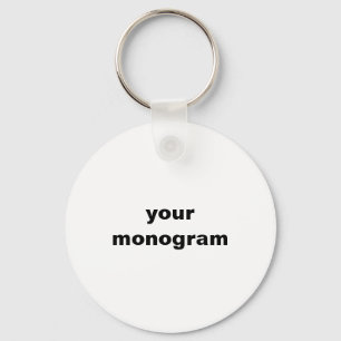 simple minimal monogram custome name key ring