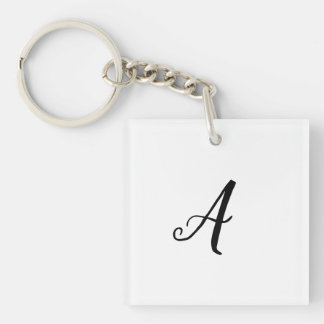 SIMPLE MINIMAL MONOGRAM ELEGANT KEY RING