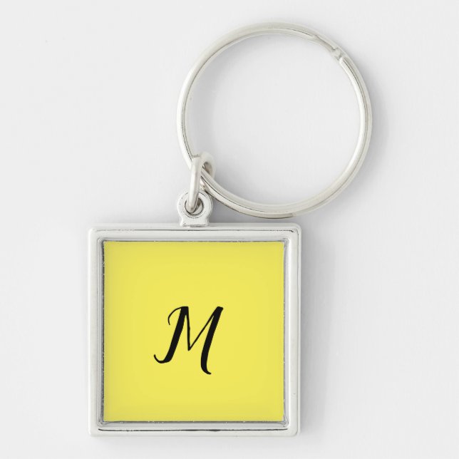 SIMPLE MINIMAL MONOGRAM ELEGANT KEYCHAIN (Front)