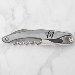 simple minimal monogram logo add your watercolor corkscrew