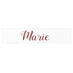 simple minimal monogram logo add your watercolor short table runner