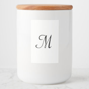 simple minimal monogram logo elegant personalised food label