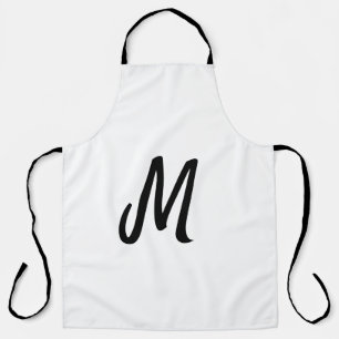 simple minimal monogram logo personalised baking a apron
