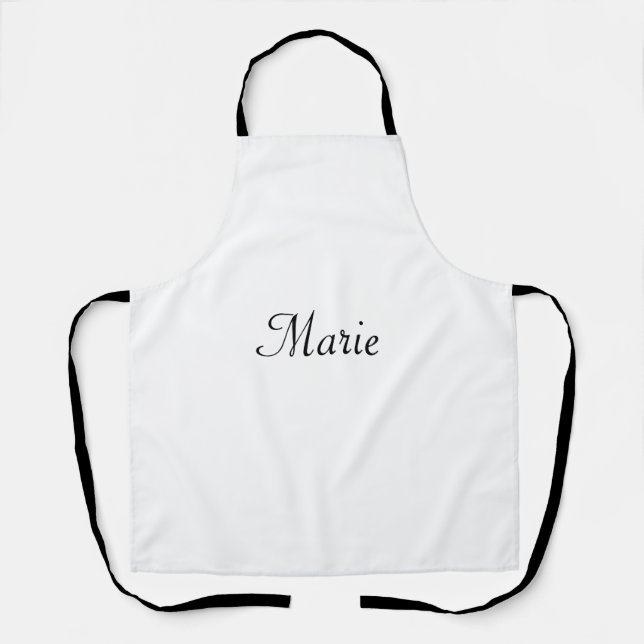 simple minimal monogram logo personalised baking a apron (Front)