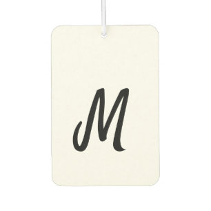 simple minimal monogram logo personalised baking   car air freshener