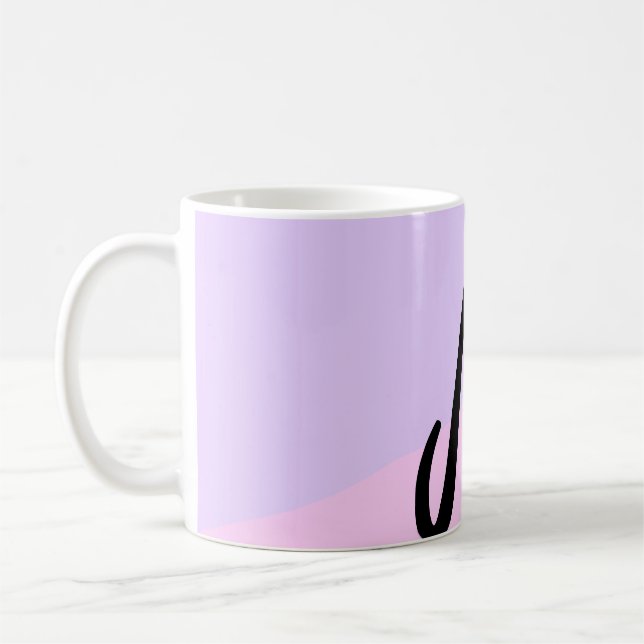 simple minimal monogram logo personalised baking   coffee mug (Left)