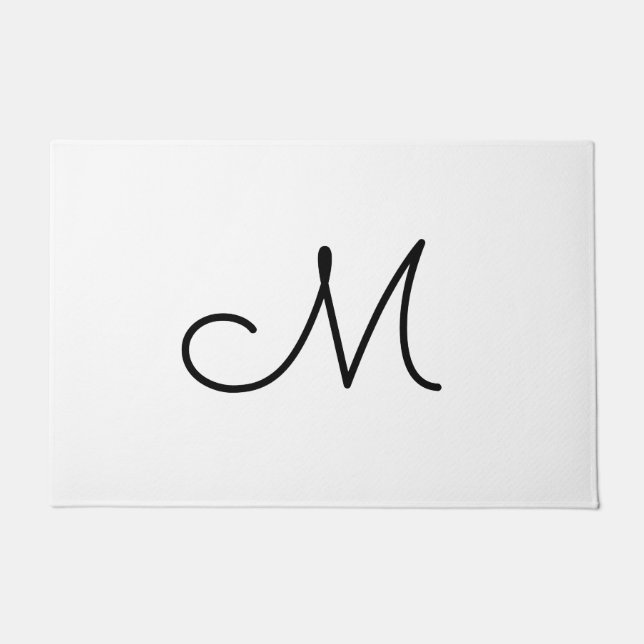 simple minimal monogram logo personalised baking   doormat (Front)