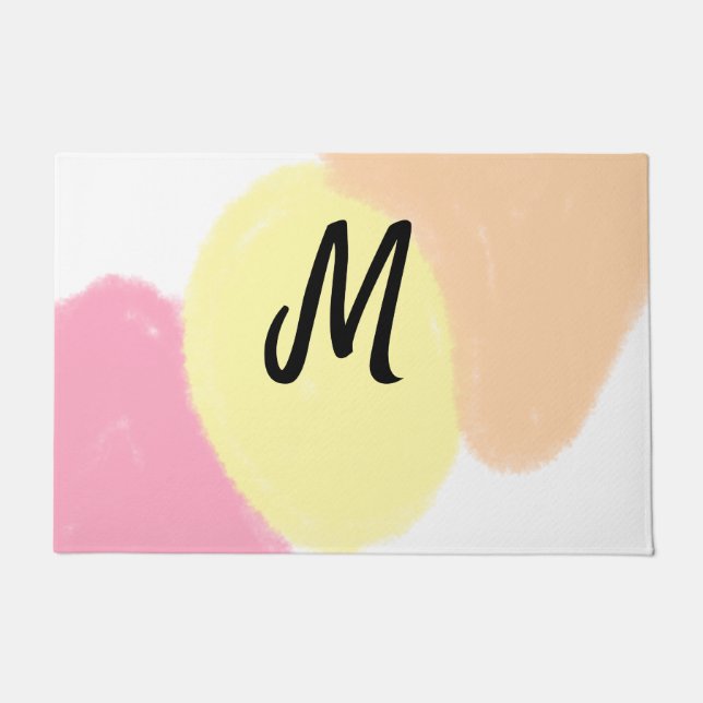 simple minimal monogram logo personalised baking   doormat (Front)