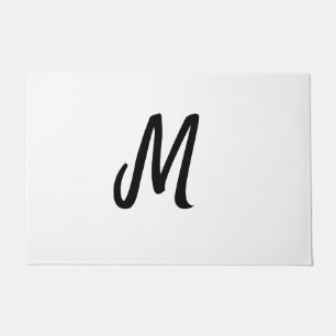 simple minimal monogram logo personalised baking doormat