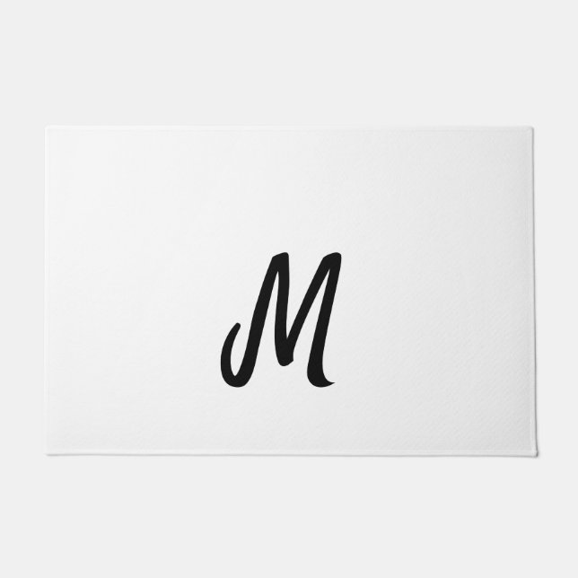 simple minimal monogram logo personalised baking   doormat (Front)