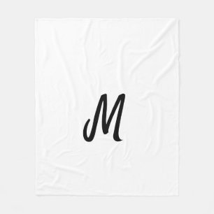 simple minimal monogram logo personalised baking fleece blanket