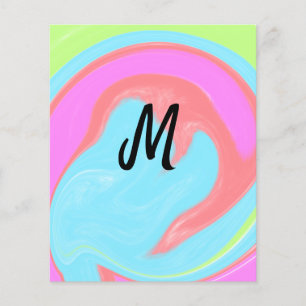 simple minimal monogram logo personalised baking   flyer